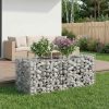  Gabion emelt ágy Ezüst 50 x 100 x 60 cm Horganyzott acél