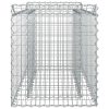  Gabion emelt ágy Ezüst 50 x 100 x 60 cm Horganyzott acél