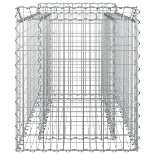  Gabion emelt ágy Ezüst 50 x 100 x 60 cm Horganyzott acél