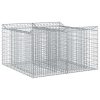  Gabion emelt ágy Ezüst 100 x 100 x 60 cm Horganyzott acél