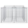  Gabion emelt ágy Ezüst 100 x 100 x 60 cm Horganyzott acél