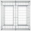  Gabion emelt ágy Ezüst 100 x 100 x 60 cm Horganyzott acél