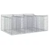  Gabion emelt ágy Ezüst 150 x 100 x 60 cm Horganyzott acél