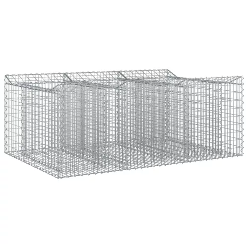  Gabion emelt ágy Ezüst 150 x 100 x 60 cm Horganyzott acél