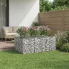  Gabion emelt ágy Ezüst 150 x 100 x 60 cm Horganyzott acél