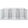  Gabion emelt ágy Ezüst 150 x 100 x 60 cm Horganyzott acél