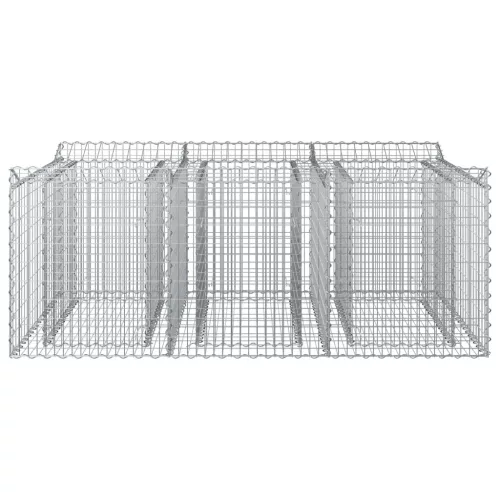  Gabion emelt ágy Ezüst 150 x 100 x 60 cm Horganyzott acél