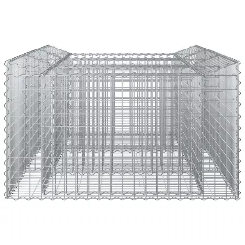  Gabion emelt ágy Ezüst 150 x 100 x 60 cm Horganyzott acél