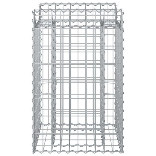  Gabion emelt ágy Ezüst 50 x 50 x 80 cm Horganyzott acél
