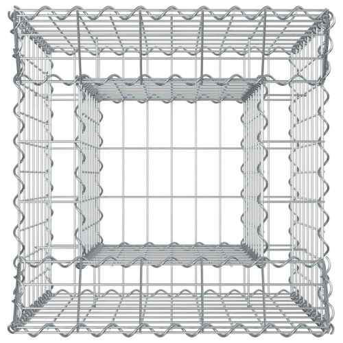 Gabion emelt ágy Ezüst 50 x 50 x 80 cm Horganyzott acél