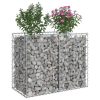  Gabion emelt ágy Ezüst 100 x 50 x 80 cm Horganyzott acél