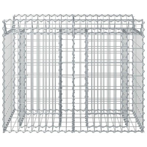  Gabion emelt ágy Ezüst 100 x 50 x 80 cm Horganyzott acél