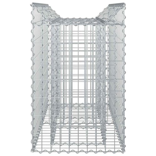  Gabion emelt ágy Ezüst 100 x 50 x 80 cm Horganyzott acél