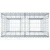  Gabion emelt ágy Ezüst 100 x 50 x 80 cm Horganyzott acél