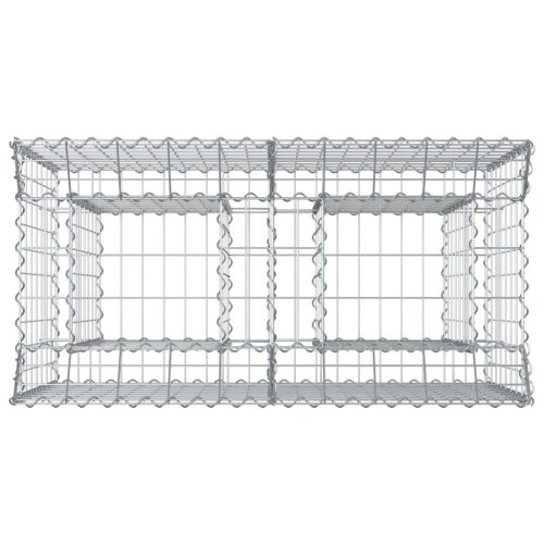  Gabion emelt ágy Ezüst 100 x 50 x 80 cm Horganyzott acél