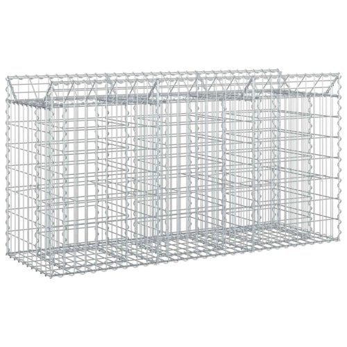  Gabion emelt ágy Ezüst 150 x 50 x 80 cm Horganyzott acél
