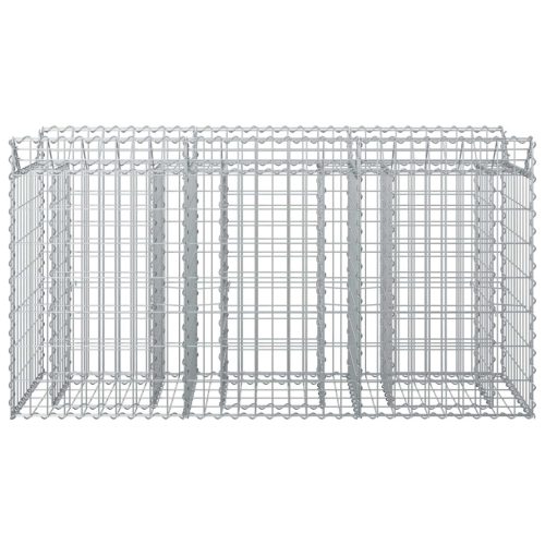  Gabion emelt ágy Ezüst 150 x 50 x 80 cm Horganyzott acél