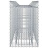  Gabion emelt ágy Ezüst 150 x 50 x 80 cm Horganyzott acél