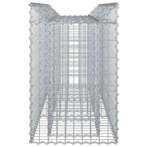  Gabion emelt ágy Ezüst 150 x 50 x 80 cm Horganyzott acél
