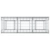  Gabion emelt ágy Ezüst 150 x 50 x 80 cm Horganyzott acél
