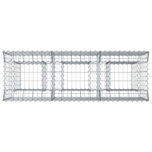  Gabion emelt ágy Ezüst 150 x 50 x 80 cm Horganyzott acél