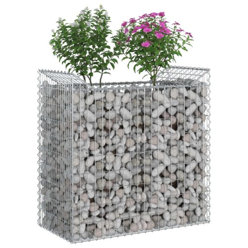  Gabion emelt ágy Ezüst 50 x 100 x 100 cm Horganyzott acél