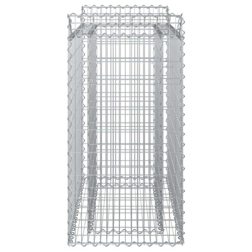  Gabion emelt ágy Ezüst 50 x 100 x 100 cm Horganyzott acél