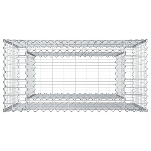  Gabion emelt ágy Ezüst 50 x 100 x 100 cm Horganyzott acél