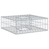  Gabion emelt ágy Ezüst 60 x 60 x 20 cm Horganyzott acél