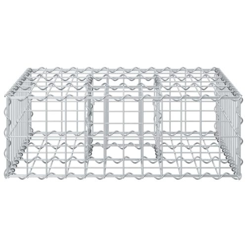  Gabion emelt ágy Ezüst 60 x 60 x 20 cm Horganyzott acél