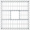  Gabion emelt ágy Ezüst 60 x 60 x 20 cm Horganyzott acél