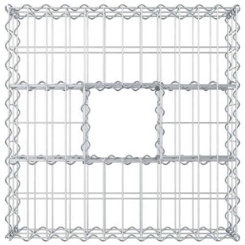  Gabion emelt ágy Ezüst 60 x 60 x 20 cm Horganyzott acél