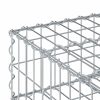  Gabion emelt ágy Ezüst 60 x 60 x 20 cm Horganyzott acél