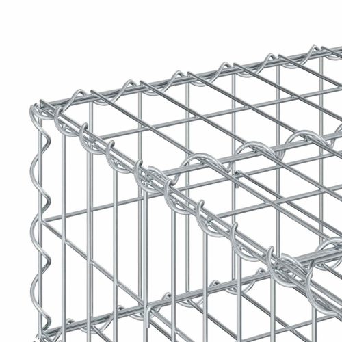  Gabion emelt ágy Ezüst 60 x 60 x 20 cm Horganyzott acél