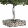  Gabion emelt ágy Ezüst 80 x 80 x 20 cm Horganyzott acél