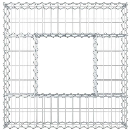  Gabion emelt ágy Ezüst 80 x 80 x 20 cm Horganyzott acél