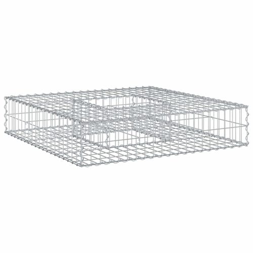  Gabion emelt ágy Ezüst 100 x 100 x 20 cm Horganyzott acél