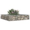  Gabion emelt ágy Ezüst 100 x 100 x 20 cm Horganyzott acél