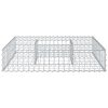  Gabion emelt ágy Ezüst 100 x 100 x 20 cm Horganyzott acél