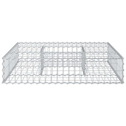  Gabion emelt ágy Ezüst 100 x 100 x 20 cm Horganyzott acél