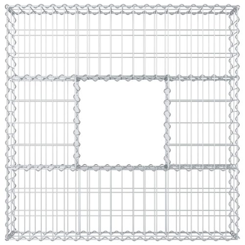  Gabion emelt ágy Ezüst 100 x 100 x 20 cm Horganyzott acél