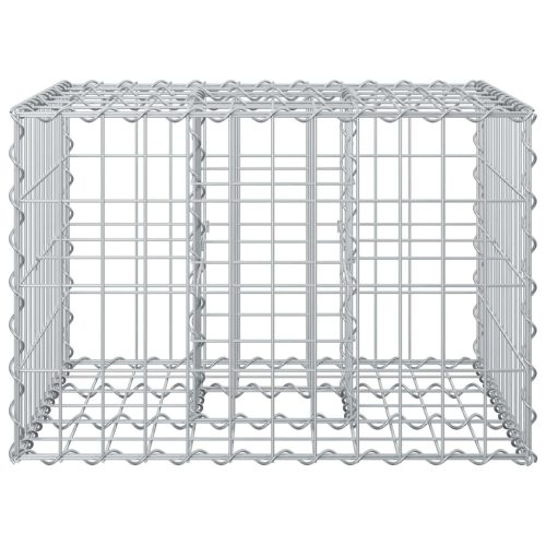  Gabion emelt ágy Ezüst 60 x 60 x 40 cm Horganyzott acél
