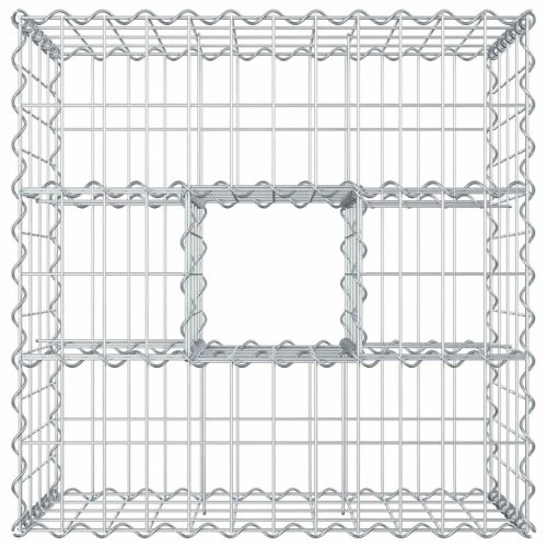  Gabion emelt ágy Ezüst 60 x 60 x 40 cm Horganyzott acél