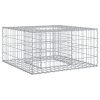  Gabion emelt ágy Ezüst 80 x 80 x 40 cm Horganyzott acél
