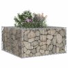  Gabion emelt ágy Ezüst 80 x 80 x 40 cm Horganyzott acél