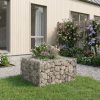  Gabion emelt ágy Ezüst 80 x 80 x 40 cm Horganyzott acél