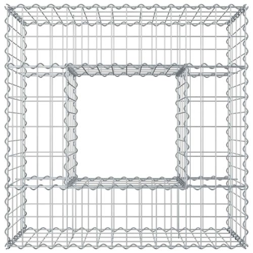  Gabion emelt ágy Ezüst 80 x 80 x 40 cm Horganyzott acél
