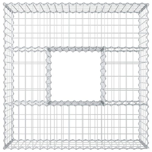  Gabion emelt ágy Ezüst 100 x 100 x 40 cm Horganyzott acél