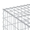  Gabion emelt ágy Ezüst 100 x 100 x 40 cm Horganyzott acél