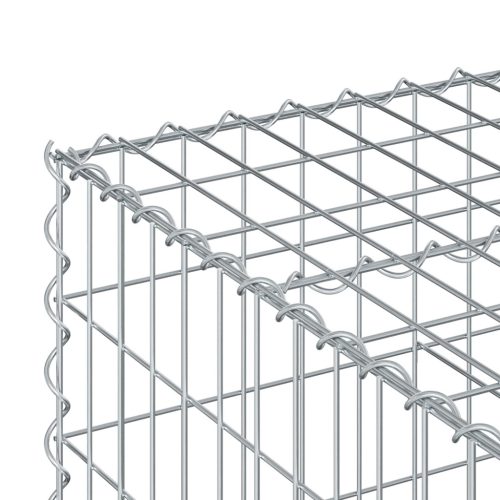  Gabion emelt ágy Ezüst 100 x 100 x 40 cm Horganyzott acél